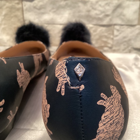 Sam Edelman Raddie Flats with Faux Fur Pom-Poms - Picture 8 of 12